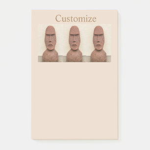 Easter Island Moai Head Thunder_Cove Post-it Notes
