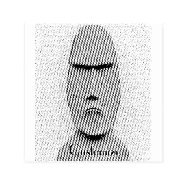 Easter Island Moai Head Thunder_Cove Self-inking Stamp (Design)