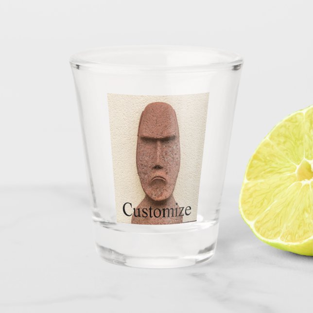 Easter Island Moai Head Thunder_Cove  Shot Glass (Front)