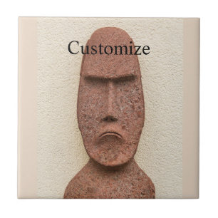 Easter Island Moai Head Thunder_Cove Tile