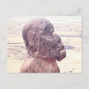 Easter Island Moai Sculpture Postcard