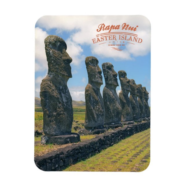 Easter island (Rapa Nui) Chile Magnet (Vertical)
