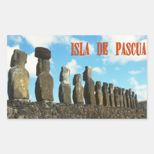 Easter island (Rapa Nui) Chile Rectangular Sticker