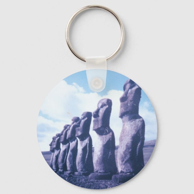 Easter Island Statues Key Ring (Front)