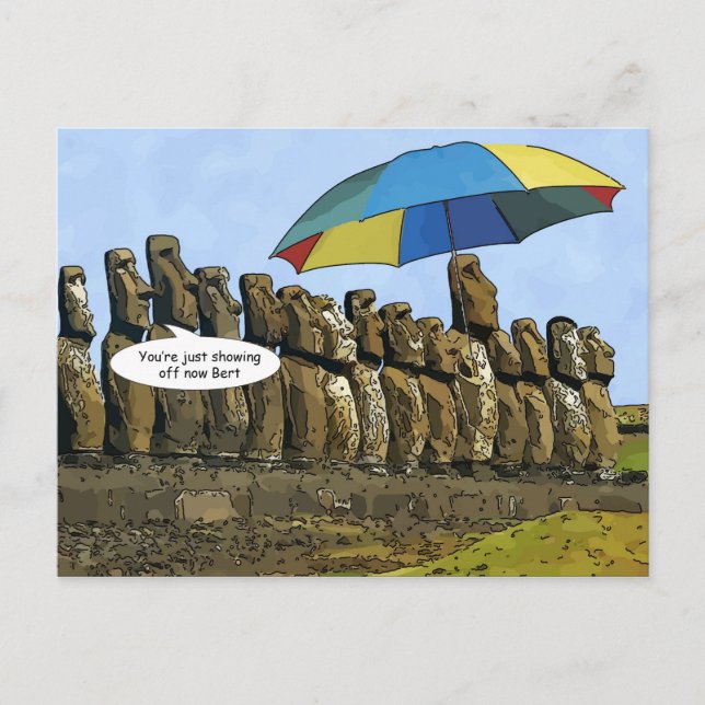 Easter Island statues Postcard (Front)