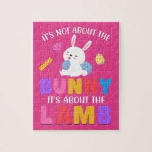 EASTER" IT'S NOT ABOUT THE BUNNY" PERSONALIZED JIGSAW PUZZLE