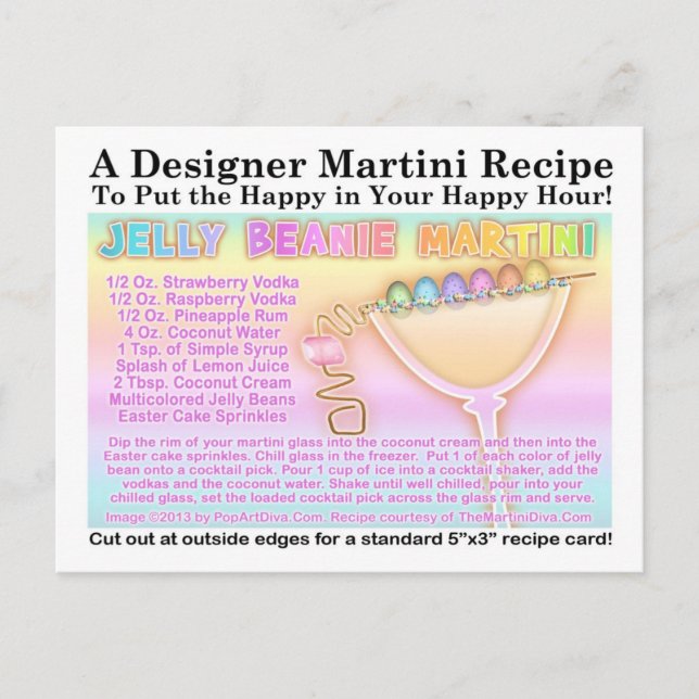 Easter Jelly Beanie Maritni Recipe Postcard (Front)