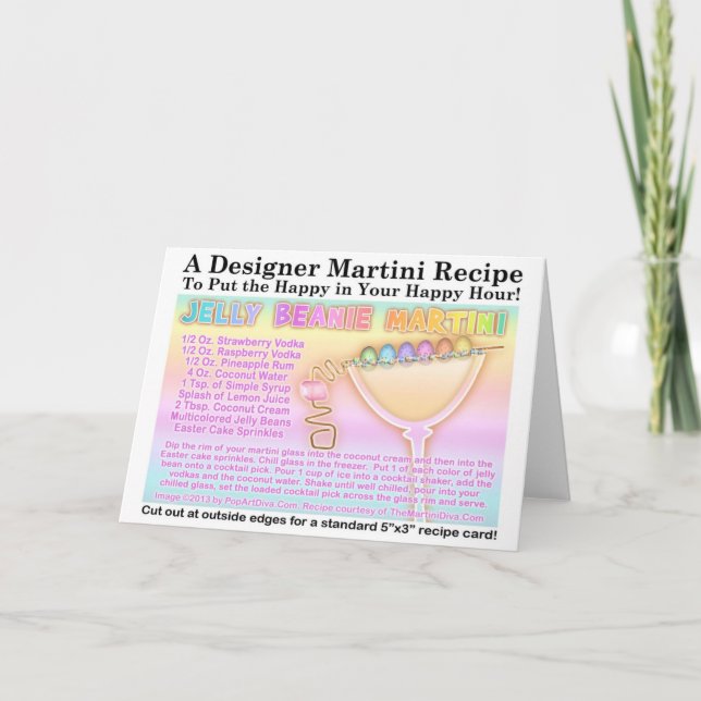 Easter Jelly Beanie Martini Recipe Cards (Front)