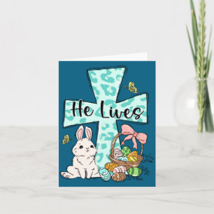 Easter Jesus Cross Bunny Ears Easter Card