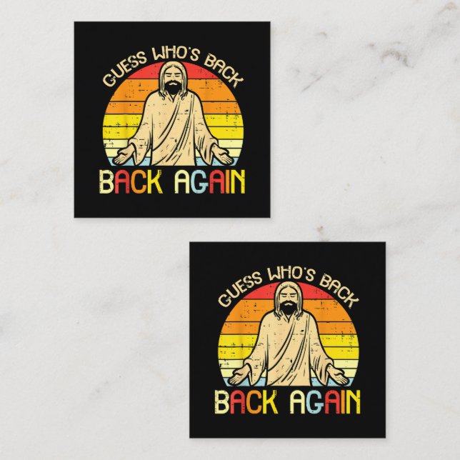 Easter Jesus Guess Whos Back Religious Christian Card (Front/Back)