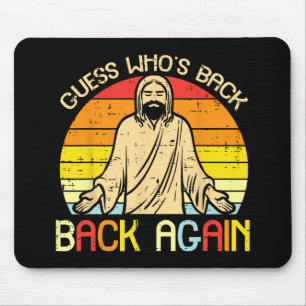 Easter Jesus Guess Whos Ck Religious Christian Wom Mouse Pad