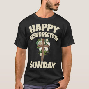 Easter Jesus Happy Resurrection Sunday Egg Rabbit  T-Shirt