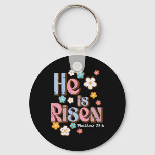 Easter Jesus He Is Risen Christian Faith Girls Kid Key Ring