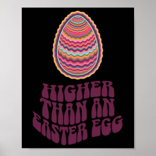Easter Joke Retro Psychedelic Egg Hunt Art Funny  Poster