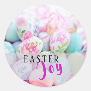 Easter Joy Easter Eggs Colorful Sticker