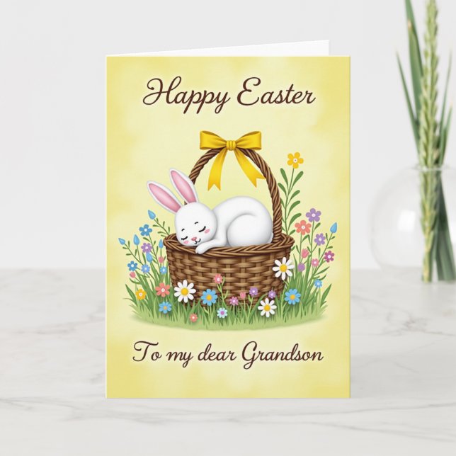 Easter Joy For Grandson Card (Front)