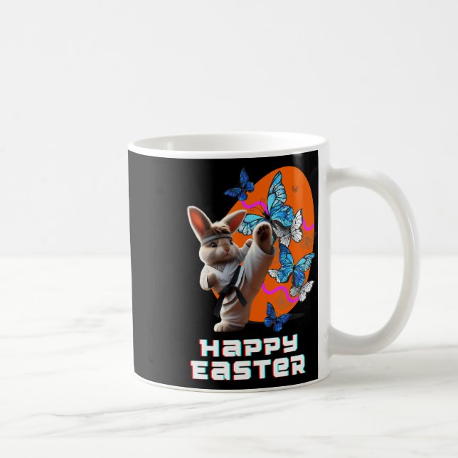 Easter Karate Bunny  Coffee Mug (Right)