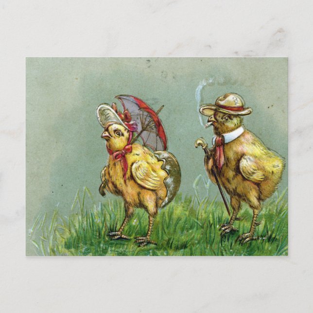 Easter Kitsch Holiday Postcard (Front)