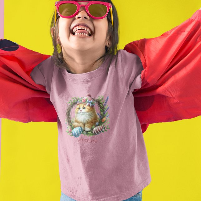 Easter Kitten In A Wreath Toddler T-Shirt (Creator Uploaded)