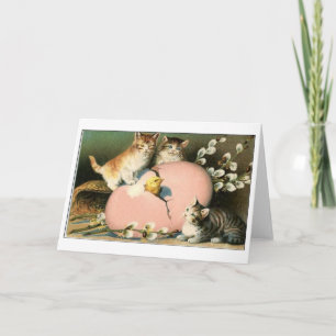 Easter Kittens! Victorian Kittens Easter Card