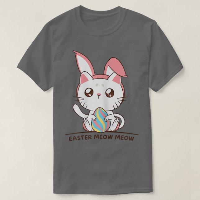 Easter kitty kitten rabbit bunny  T-Shirt (Design Front)