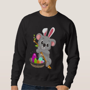 Easter Koala Bear Holiday Bunny Ears and coloured Sweatshirt