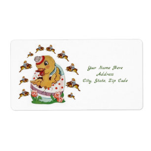 Easter Labels Duck