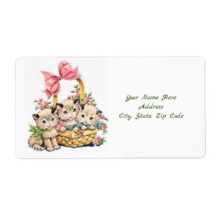 Easter Labels Kittens