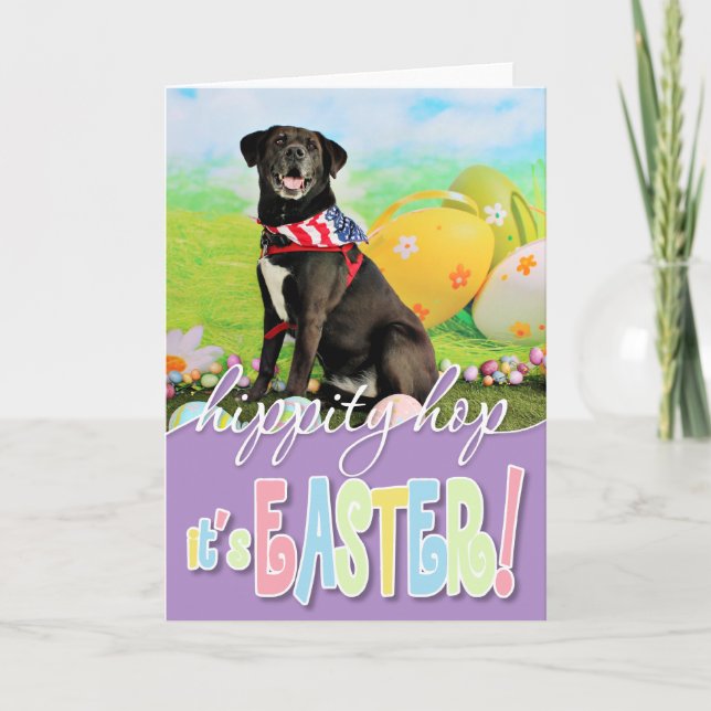 Easter - Labrador - Dakota Holiday Card (Front)