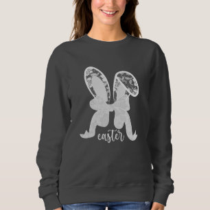 Easter Lace Bunny Lace Ears Lace Bow Coquette Sweatshirt