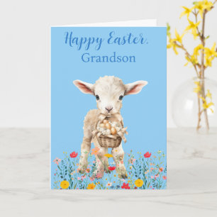 Easter Lamb & Colouring Page Folded Greeting Card