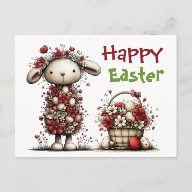 Easter Lamb  Postcard (Front)