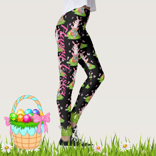 EASTER Leggings Bunny Egg Yoga Pants Women's Girls
