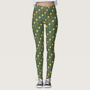 Easter Leggings Easter Tulips Art Flowers Pants