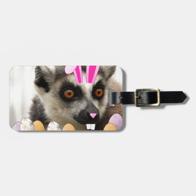 Easter Lemur Luggage Tag (Front Horizontal)