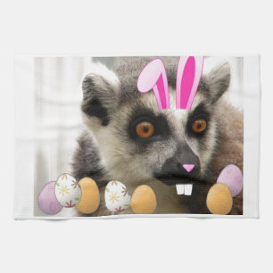 Easter Lemur Tea Towel