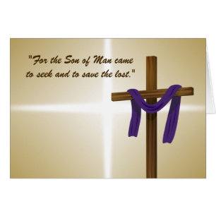 Easter Lent Cross Purple Drape Resurrection Day