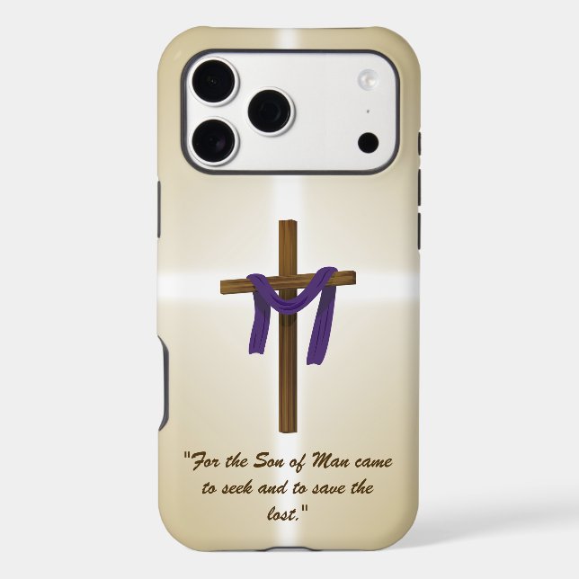Easter Lent Cross Purple Drape Resurrection Day (Back)