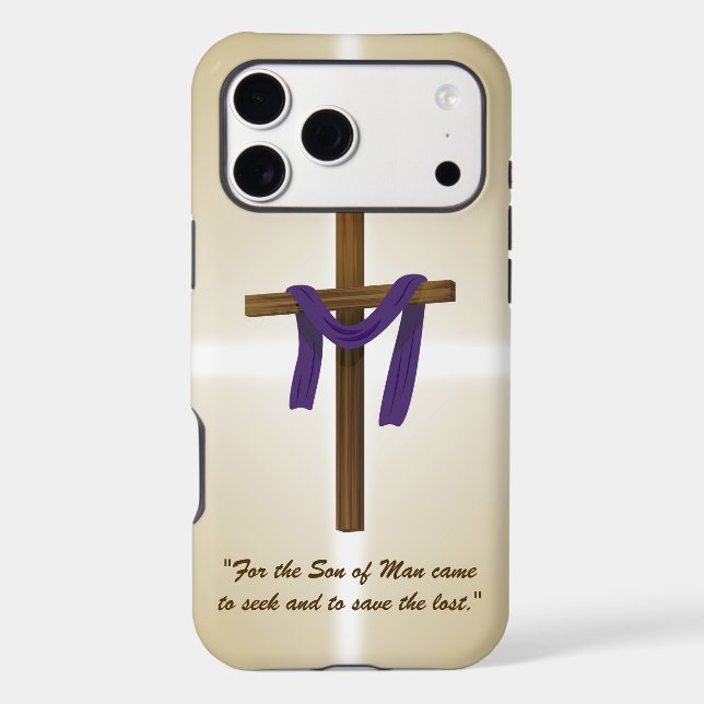 Easter Lent Cross Purple Drape Resurrection Day (Back)