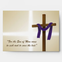 Easter Lent Cross Purple Drape Resurrection Day