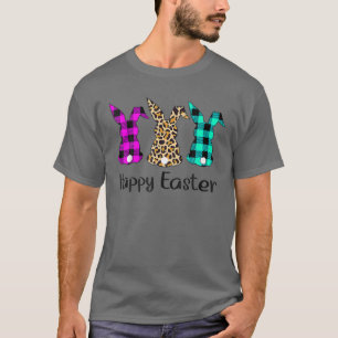 Easter Leopard Bunny Rabbit Palm Sunday Girls Kids T-Shirt