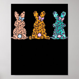 Easter Leopard Bunny Rabbit Palm Sunday Girls Poster