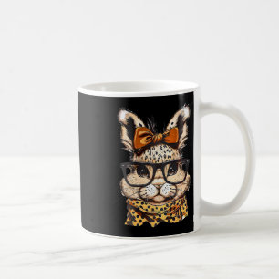 Easter Leopard Print Gles Rabbit Print Coffee Mug