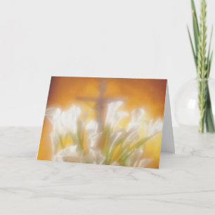 Easter Lilies and Cross Card