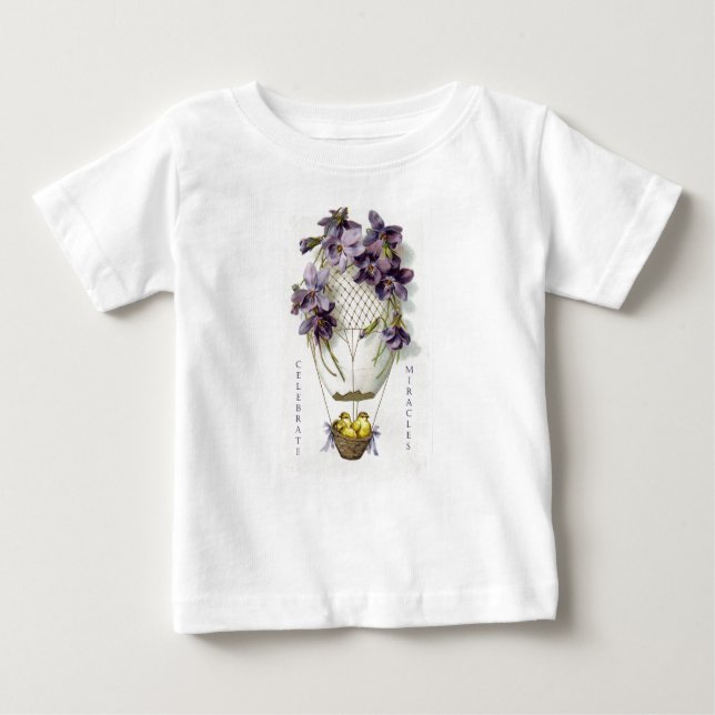 Easter Lilies Balloon Vintage Baby Shirt (Front)