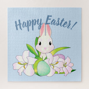 Easter Lilies & Sweet Bunnies Jigsaw Puzzle
