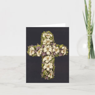 Easter Lily Cross Holiday Card
