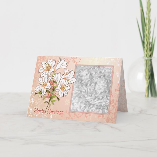 Easter Lily Elegance Holiday Card (Front)