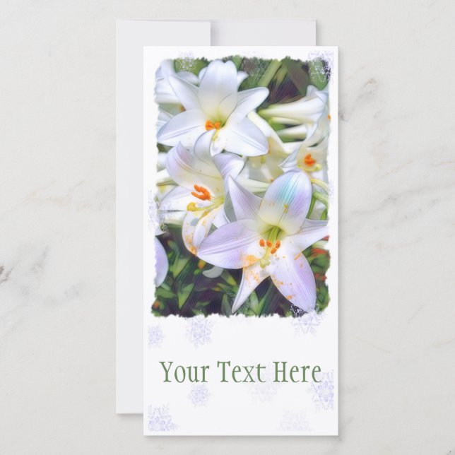 Easter lily [Flat Guide Card] 案内状 Announcement (Front)