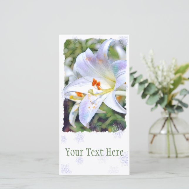 Easter lily [Flat Guide Card] 案内状 Announcement (Standing Front)